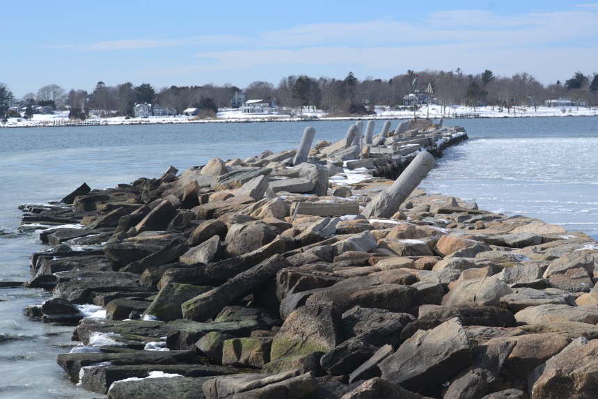 Stonington attached breakwater